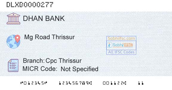 Dhanalakshmi Bank Cpc ThrissurBranch 
