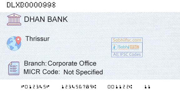 Dhanalakshmi Bank Corporate OfficeBranch 