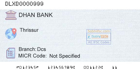 Dhanalakshmi Bank DcsBranch 