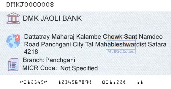 Dmk Jaoli Bank PanchganiBranch 