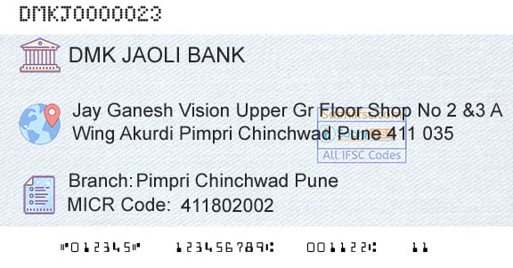 Dmk Jaoli Bank Pimpri Chinchwad PuneBranch 