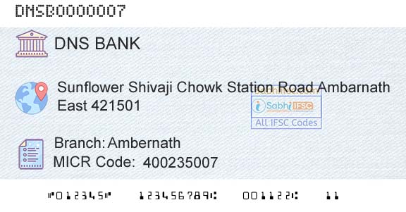 Dombivli Nagari Sahakari Bank Limited AmbernathBranch 