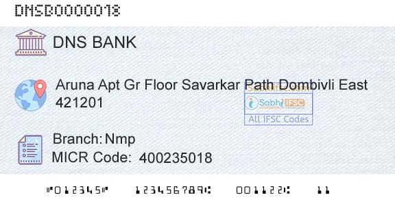 Dombivli Nagari Sahakari Bank Limited NmpBranch 