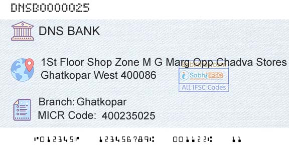 Dombivli Nagari Sahakari Bank Limited GhatkoparBranch 