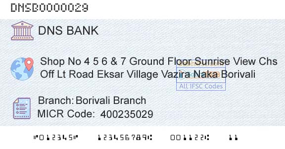Dombivli Nagari Sahakari Bank Limited Borivali BranchBranch 