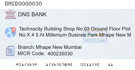 Dombivli Nagari Sahakari Bank Limited Mhape New MumbaiBranch 