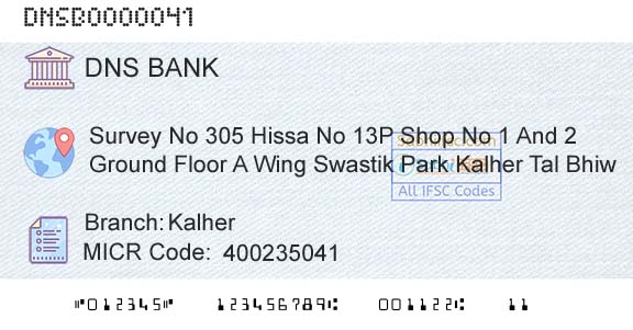 Dombivli Nagari Sahakari Bank Limited KalherBranch 