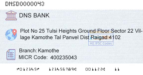 Dombivli Nagari Sahakari Bank Limited KamotheBranch 