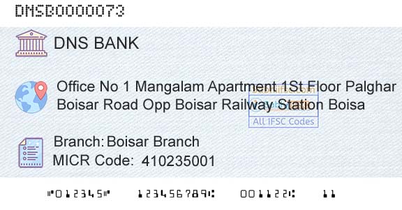 Dombivli Nagari Sahakari Bank Limited Boisar BranchBranch 