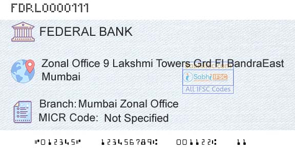 Federal Bank Mumbai Zonal OfficeBranch 