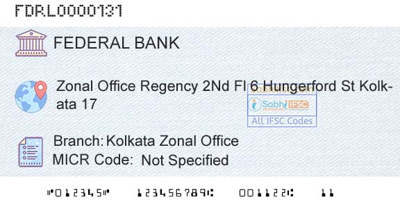Federal Bank Kolkata Zonal OfficeBranch 