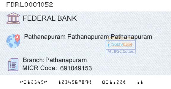 Federal Bank PathanapuramBranch 