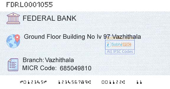 Federal Bank VazhithalaBranch 