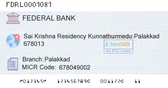 Federal Bank PalakkadBranch 