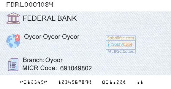 Federal Bank OyoorBranch 