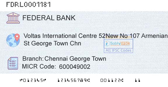 Federal Bank Chennai George TownBranch 