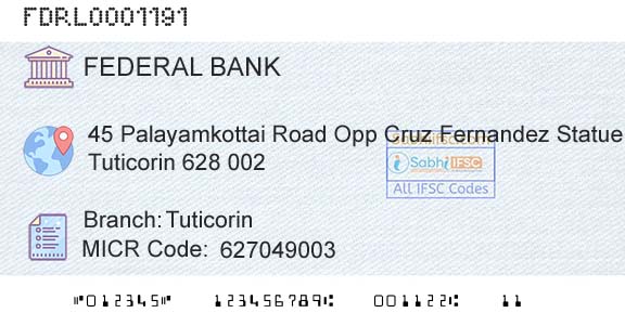 Federal Bank TuticorinBranch 