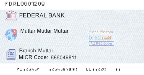 Federal Bank MuttarBranch 