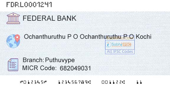 Federal Bank PuthuvypeBranch 