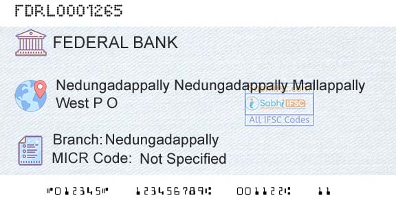 Federal Bank NedungadappallyBranch 