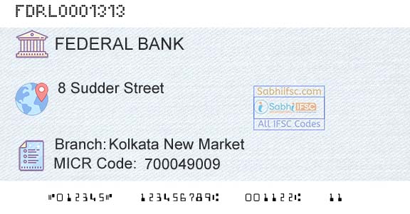 Federal Bank Kolkata New MarketBranch 
