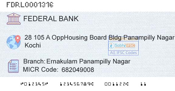 Federal Bank Ernakulam Panampilly NagarBranch 