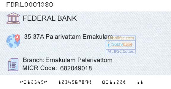Federal Bank Ernakulam PalarivattomBranch 