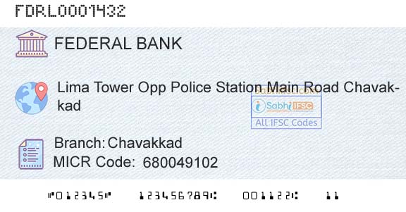 Federal Bank ChavakkadBranch 