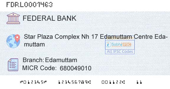 Federal Bank EdamuttamBranch 