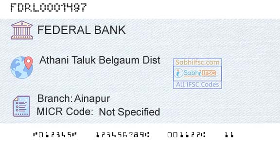Federal Bank AinapurBranch 