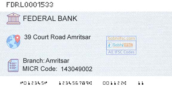 Federal Bank AmritsarBranch 
