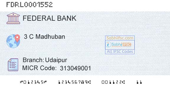 Federal Bank UdaipurBranch 