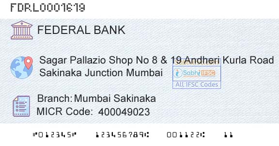 Federal Bank Mumbai SakinakaBranch 