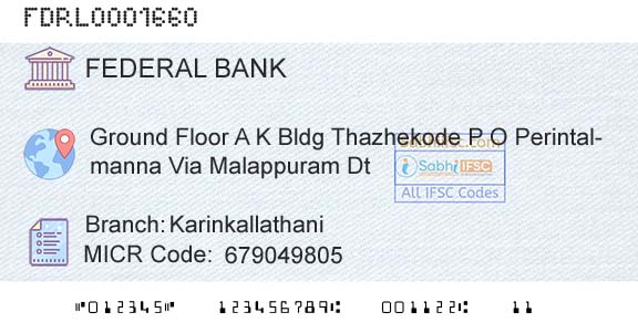 Federal Bank KarinkallathaniBranch 