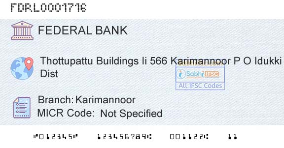 Federal Bank KarimannoorBranch 