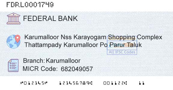 Federal Bank KarumalloorBranch 