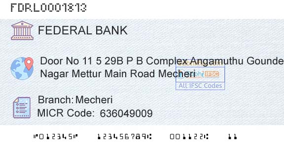 Federal Bank MecheriBranch 