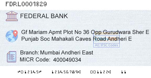 Federal Bank Mumbai Andheri EastBranch 