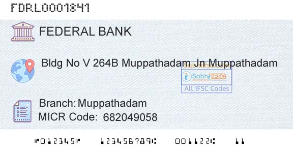Federal Bank MuppathadamBranch 