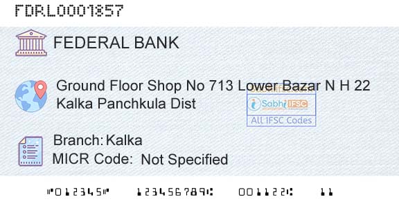 Federal Bank KalkaBranch 