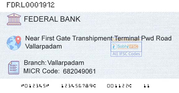 Federal Bank VallarpadamBranch 