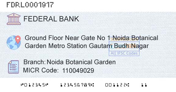 Federal Bank Noida Botanical GardenBranch 