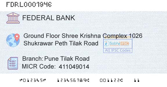 Federal Bank Pune Tilak RoadBranch 