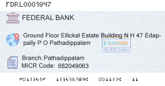 Federal Bank PathadippalamBranch 