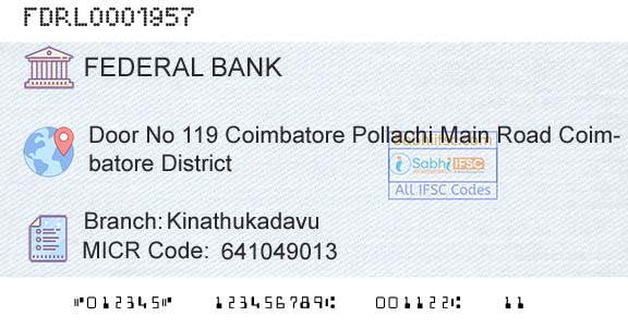 Federal Bank KinathukadavuBranch 