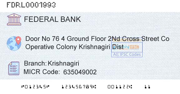 Federal Bank KrishnagiriBranch 