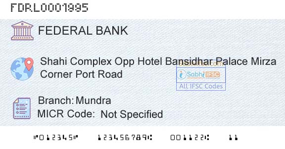 Federal Bank MundraBranch 