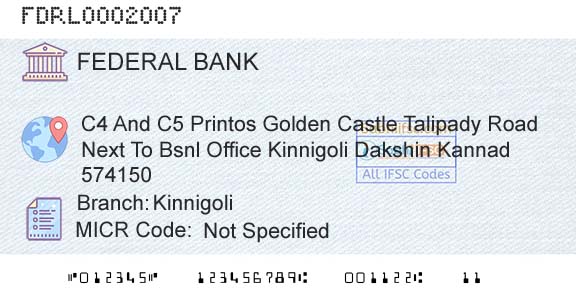 Federal Bank KinnigoliBranch 