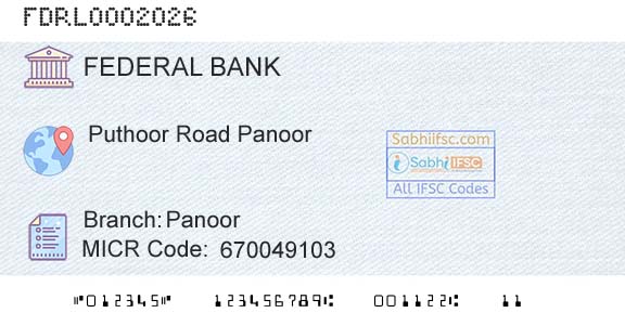 Federal Bank PanoorBranch 