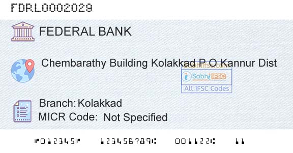 Federal Bank KolakkadBranch 